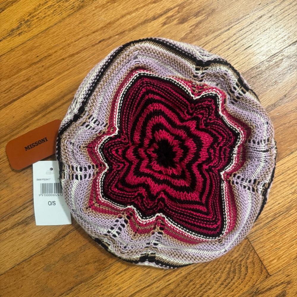 Missoni Woven Beret Style Hat